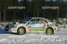 12.02.2005 Karlstad, Sweden, 38, FABIO FRISIERO (ITA), GIOVANNI AGNESE (ITA), FABIO FRISIERO, Subaru Impreza WRX  - Uddeholm Swedish Rally, Rd2 - (SWE - 11-13 February) - 2005 FIA World Rally Championship