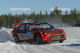 11.02.2005 Karlstad, Sweden, MITSUBISHI MOTORS MOTOR SPORTS, ROVANPERA Harri (FIN), PIETILAINEN Risto (FIN), Mitsubishi Lancer WR05  - Uddeholm Swedish Rally, Rd2 - (SWE - 11-13 February) - 2005 FIA World Rally Championship