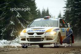 12.02.2005 Karlstad, Sweden, SKODA MOTORSPORT, BENGUE Alexandre (FRA), ESCUDERO Caroline (FRA), Skoda Fabia WRC  - Uddeholm Swedish Rally, Rd2 - (SWE - 11-13 February) - 2005 FIA World Rally Championship