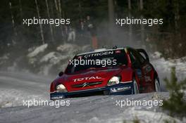 11.02.2005 Karlstad, Sweden, CITROEN - TOTAL, LOEB Sébastien (FRA), ELENA Daniel (MCO), Citroen Xsara WRC - Uddeholm Swedish Rally, Rd2 - (SWE - 11-13 February) - 2005 FIA World Rally Championship