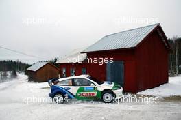 12.02.2005 Karlstad, Sweden, SKODA MOTORSPORT, BENGUE Alexandre (FRA), ESCUDERO Caroline (FRA), Skoda Fabia WRC  - Uddeholm Swedish Rally, Rd2 - (SWE - 11-13 February) - 2005 FIA World Rally Championship