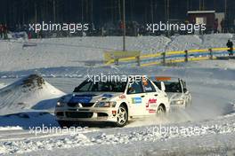 12.02.2005 Karlstad, Sweden, 88, JEAN-FRANCOIS STOECKLI (CHE), SANDRINE GLANNAZ (CHE), JEAN-FRANCOIS STOECKLI, Mitsubishi Lancer Evo VIII  - Uddeholm Swedish Rally, Rd2 - (SWE - 11-13 February) - 2005 FIA World Rally Championship