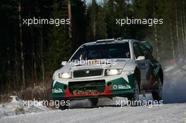 11.02.2005 Karlstad, Sweden, ??,  SKODA MOTORSPORT, SCHWARZ Armin (GER), WICHA Klaus (GER), Skoda Fabia WRC  - Uddeholm Swedish Rally, Rd2 - (SWE - 11-13 February) - 2005 FIA World Rally Championship