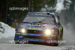 12.02.2005 Karlstad, Sweden, 15, CHRIS ATKINSON (AUS), GLENN MACNEALL (AUS), SUBARU WORLD RALLY TEAM, Subaru Impreza  - Uddeholm Swedish Rally, Rd2 - (SWE - 11-13 February) - 2005 FIA World Rally Championship