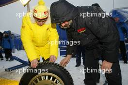11.02.2005 Karlstad, Sweden, technical feature snow tyres  - Uddeholm Swedish Rally, Rd2 - (SWE - 11-13 February) - 2005 FIA World Rally Championship