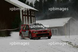 12.02.2005 Karlstad, Sweden, 10, GIGI GALLI (ITA), GUIDO D'AMORE (ITA), MITSUBISHI MOTORS MOTOR SPORTS, Mitsubishi Lancer WR05  - Uddeholm Swedish Rally, Rd2 - (SWE - 11-13 February) - 2005 FIA World Rally Championship