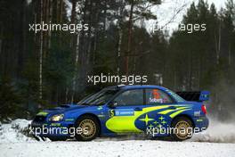 12.02.2005 Karlstad, Sweden, 05, SUBARU WORLD RALLY TEAM, SOLBERG Petter (NOR), MILLS Philip (GBR), Subaru Impreza WRC 2004  - Uddeholm Swedish Rally, Rd2 - (SWE - 11-13 February) - 2005 FIA World Rally Championship