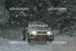 12.02.2005 Karlstad, Sweden, 16, JANI PAASONEN (FIN), JANI VAINIKKA (FIN), SKODA MOTORSPORT, Skoda Fabia WRC  - Uddeholm Swedish Rally, Rd2 - (SWE - 11-13 February) - 2005 FIA World Rally Championship