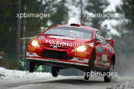 12.02.2005 Karlstad, Sweden, 19, DANIEL CARLSSON (SWE), MATTIAS ANDERSSON, SWE, BOZIAN RACING, Peugeot 307 WRC  - Uddeholm Swedish Rally, Rd2 - (SWE - 11-13 February) - 2005 FIA World Rally Championship