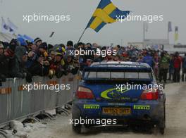 12.02.2005 Karlstad, Sweden, 05, SUBARU WORLD RALLY TEAM, SOLBERG Petter (NOR), MILLS Philip (GBR), Subaru Impreza WRC 2004  - Uddeholm Swedish Rally, Rd2 - (SWE - 11-13 February) - 2005 FIA World Rally Championship