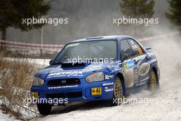 12.02.2005 Karlstad, Sweden, 65, JUKKA KETOMAKI (FIN), MIKA STENBERG (FIN), Subaru Impreza WRX Spec C  - Uddeholm Swedish Rally, Rd2 - (SWE - 11-13 February) - 2005 FIA World Rally Championship