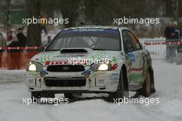 12.02.2005 Karlstad, Sweden, 38, FABIO FRISIERO (ITA), GIOVANNI AGNESE (ITA), FABIO FRISIERO, Subaru Impreza WRX  - Uddeholm Swedish Rally, Rd2 - (SWE - 11-13 February) - 2005 FIA World Rally Championship