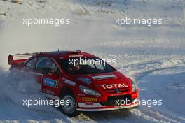 11.02.2005 Karlstad, Sweden, MARLBORO PEUGEOT TOTAL, GRONHOLM Marcus (FIN), RAUTIAINEN Timo (FIN), Peugeot 307 WRC - Uddeholm Swedish Rally, Rd2 - (SWE - 11-13 February) - 2005 FIA World Rally Championship