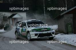 11.02.2005 Karlstad, Sweden, BP FORD WORLD RALLY TEAM, GARDEMEISTER Toni (FIN), HONKANEN Jakke (FIN), Ford Focus RS WRC 04  - Uddeholm Swedish Rally, Rd2 - (SWE - 11-13 February) - 2005 FIA World Rally Championship