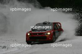 12.02.2005 Karlstad, Sweden, 10, GIGI GALLI (ITA), GUIDO D'AMORE (ITA), MITSUBISHI MOTORS MOTOR SPORTS, Mitsubishi Lancer WR05  - Uddeholm Swedish Rally, Rd2 - (SWE - 11-13 February) - 2005 FIA World Rally Championship