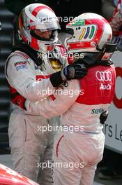 30.04.2006 Klettwitz, Germany,  Bernd Schneider (GER), AMG-Mercedes (1st, left) and Tom Kristensen (DNK), Audi Sport Team Abt Sportsline, Portrait (2nd, right) - DTM 2006 at Eurospeedway Lausitzring (Deutsche Tourenwagen Masters)