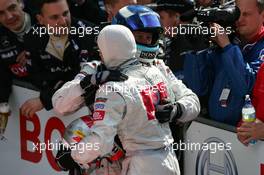 30.04.2006 Klettwitz, Germany,  Mika Häkkinen (FIN), AMG-Mercedes (3rd) and Bernd Schneider (GER), AMG-Mercedes (1st) - DTM 2006 at Eurospeedway Lausitzring (Deutsche Tourenwagen Masters)