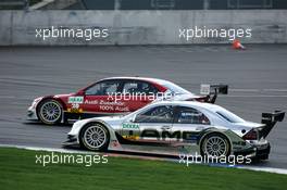 30.04.2006 Klettwitz, Germany,  Vanina Ickx (BEL), Team Midland, Audi A4 DTM, holding up Mika Häkkinen (FIN), AMG-Mercedes, AMG-Mercedes C-Klasse, to let Mattias Ekström come closer - DTM 2006 at Eurospeedway Lausitzring (Deutsche Tourenwagen Masters)