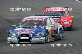 30.04.2006 Klettwitz, Germany,  Mattias Ekström (SWE), Audi Sport Team Abt Sportsline, Audi A4 DTM, leads Bernd Schneider (GER), AMG-Mercedes, AMG-Mercedes C-Klasse - DTM 2006 at Eurospeedway Lausitzring (Deutsche Tourenwagen Masters)