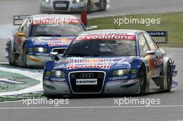 19.05.2006 Oschersleben, Germany,  Mattias Ekström (SWE), Audi Sport Team Abt Sportsline, Audi A4 DTM, leads Martin Tomczyk (GER), Audi Sport Team Abt Sportsline, Audi A4 DTM - DTM 2006 at Motorsport Arena Oschersleben (Deutsche Tourenwagen Masters)