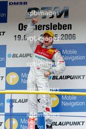 21.05.2006 Oschersleben, Germany,  Tom Kristensen (DNK), Audi Sport Team Abt Sportsline, Audi A4 DTM as a winner on the podium. - DTM 2006 at Motorsport Arena Oschersleben (Deutsche Tourenwagen Masters)