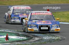 21.05.2006 Oschersleben, Germany,  Martin Tomczyk (GER), Audi Sport Team Abt Sportsline, Audi A4 DTM, leads Mattias Ekström (SWE), Audi Sport Team Abt Sportsline, Audi A4 DTM - DTM 2006 at Motorsport Arena Oschersleben (Deutsche Tourenwagen Masters)