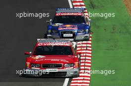 30.06.2006 Fawkham, England,  Vanina Ickx (BEL), Team Midland, Audi A4 DTM, in front of Mattias Ekström (SWE), Audi Sport Team Abt Sportsline, Audi A4 DTM - DTM 2006 at Brands Hatch, England (Deutsche Tourenwagen Masters)