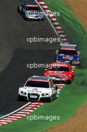 02.07.2006 Fawkham, England,  Heinz-Harald Frentzen (GER), Audi Sport Team Abt Sportsline, Audi A4 DTM, leads Bernd Schneider (GER), AMG-Mercedes, AMG-Mercedes C-Klasse, Martin Tomczyk (GER), Audi Sport Team Abt Sportsline, Audi A4 DTM and Mika Häkkinen (FIN), AMG-Mercedes, AMG-Mercedes C-Klasse - DTM 2006 at Brands Hatch, England (Deutsche Tourenwagen Masters)