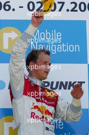 02.07.2006 Fawkham, England,  Podium, Mattias Ekström (SWE), Audi Sport Team Abt Sportsline, Portrait (1st) - DTM 2006 at Brands Hatch, England (Deutsche Tourenwagen Masters)