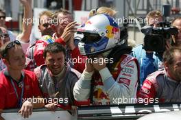 02.07.2006 Fawkham, England,  Race winner Mattias Ekström (SWE), Audi Sport Team Abt Sportsline - DTM 2006 at Brands Hatch, England (Deutsche Tourenwagen Masters)