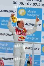 02.07.2006 Fawkham, England,  Podium, Mattias Ekström (SWE), Audi Sport Team Abt Sportsline, Portrait (1st) - DTM 2006 at Brands Hatch, England (Deutsche Tourenwagen Masters)