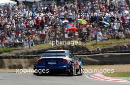 02.07.2006 Fawkham, England,  Mattias Ekström (SWE), Audi Sport Team Abt Sportsline, Audi A4 DTM going through Paddock Hill Bend. - DTM 2006 at Brands Hatch, England (Deutsche Tourenwagen Masters)