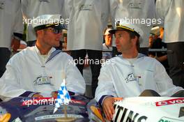 21.07.2006 Nurnberg, Germany,  Presentation of the boats for the water rafting race to be held in Zandvoort. Here the boat of Martin Tomczyk (GER), and Heinz-Harald Frentzen (GER), Audi Sport Team Abt Sportsline - DTM 2006 at Norisring (Deutsche Tourenwagen Masters)