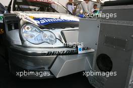 21.07.2006 Nurnberg, Germany,  Double cooling for the Mercedes cars due to the extreme heat - DTM 2006 at Norisring (Deutsche Tourenwagen Masters)