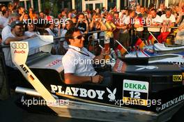21.07.2006 Nurnberg, Germany,  Presentation of the boats for the water rafting race to be held in Zandvoort. Here the boat of Christian Abt (GER), Audi Sport Team Phoenix - DTM 2006 at Norisring (Deutsche Tourenwagen Masters)