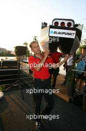 21.07.2006 Nurnberg, Germany,  Presentation of the boats for the water rafting race to be held in Zandvoort. Here the boat of Christian Abt (GER), Audi Sport Team Phoenix - DTM 2006 at Norisring (Deutsche Tourenwagen Masters)