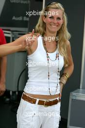 21.07.2006 Nurnberg, Germany,  Eve Scheer (GER), girlfriend of Frank Stippler and German actrice - DTM 2006 at Norisring (Deutsche Tourenwagen Masters)