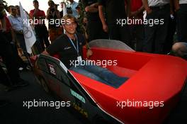 21.07.2006 Nurnberg, Germany,  Presentation of the boats for the water rafting race to be held in Zandvoort. Here the boat of Jeroen Bleekemolen (NED), Team Midland - DTM 2006 at Norisring (Deutsche Tourenwagen Masters)