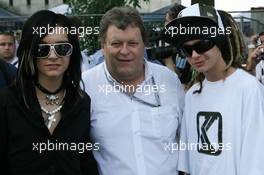 22.07.2006 Nurnberg, Germany,  Guests at the taxi drives, the music group "Tokio Hotel" and Norbert Haug (Mercedes) -- - DTM 2006 at Norisring (Deutsche Tourenwagen Masters)