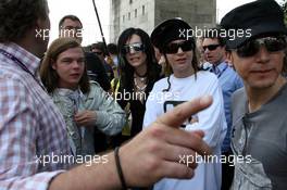 22.07.2006 Nurnberg, Germany,  Guests at the taxi drives, the music group "Tokio Hotel" - DTM 2006 at Norisring (Deutsche Tourenwagen Masters)