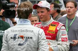 22.07.2006 Nurnberg, Germany,  Mattias Ekström (SWE), Audi Sport Team Abt Sportsline, Portrait (right) and Jamie Green (GBR), AMG-Mercedes, Portrait (left) - DTM 2006 at Norisring (Deutsche Tourenwagen Masters)