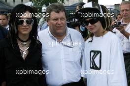 22.07.2006 Nurnberg, Germany,  Guests at the taxi drives, the music group "Tokio Hotel" and Norbert Haug (Mercedes) -- - DTM 2006 at Norisring (Deutsche Tourenwagen Masters)