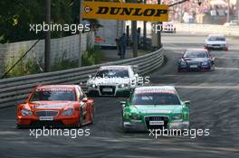 23.07.2006 Nurnberg, Germany,  Pierre Kaffer (GER), Audi Sport Team Phoenix, Audi A4 DTM and Daniel La Rosa (GER), Mücke Motorsport, AMG-Mercedes C-Klasse - DTM 2006 at Norisring (Deutsche Tourenwagen Masters)