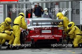 20.08.2006 Nürburg, Germany,  PIT STOP during Warm-up, Nicolas Kiesa - ex. F1 Driver, Audi Futurecom TME, (Team Midland,) Audi A4 DTM - DTM 2006 at Nürburgring (Deutsche Tourenwagen Masters)