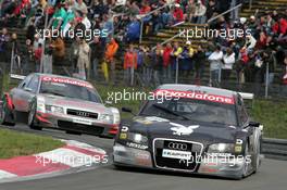 20.08.2006 Nürburg, Germany,  Christian Abt (GER), Audi Sport Team Phoenix, Audi A4 DTM, ahead of Nicolas Kiesa - ex. F1 Driver, Audi Futurecom TME, (Team Midland,) Audi A4 DTM - DTM 2006 at Nürburgring (Deutsche Tourenwagen Masters)