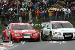 20.08.2006 Nürburg, Germany,  Jean Alesi (FRA), Persson Motorsport AMG-Mercedes, AMG-Mercedes C-Klasse, next to Tom Kristensen (DNK), Audi Sport Team Abt Sportsline, Audi A4 DTM - DTM 2006 at Nürburgring (Deutsche Tourenwagen Masters)