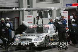 20.08.2006 Nürburg, Germany,  PIT STOP, Mika Häkkinen (FIN), AMG-Mercedes, AMG-Mercedes C-Klasse - DTM 2006 at Nürburgring (Deutsche Tourenwagen Masters)