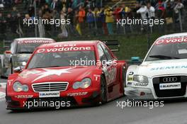 20.08.2006 Nürburg, Germany,  Jean Alesi (FRA), Persson Motorsport AMG-Mercedes, AMG-Mercedes C-Klasse, next to Tom Kristensen (DNK), Audi Sport Team Abt Sportsline, Audi A4 DTM - DTM 2006 at Nürburgring (Deutsche Tourenwagen Masters)