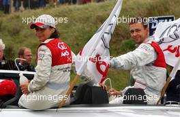 03.09.2006 Zandvoort, The Netherlands,  Teammates of the Future.com team: (left) Vanina Ickx (BEL), Team Midland, Audi A4 DTM and (right) Nicolas Kiesa (DNK), Team Midland, Audi A4 DTM - DTM 2006 at Zandvoort, The Netherlands (Deutsche Tourenwagen Masters)