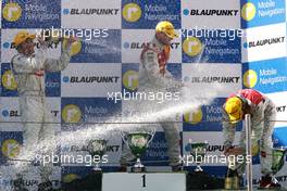 24.09.2006 Barcelona, Spain,  Bernd Schneider (GER), AMG-Mercedes, AMG-Mercedes C-Klasse, Martin Tomczyk (GER), Audi Sport Team Abt Sportsline, Audi A4 DTM, Heinz-Harald Frentzen (GER), Audi Sport Team Abt Sportsline, Audi A4 DTM. - DTM 2006 at Circuit de Catalunya, Spain (Deutsche Tourenwagen Masters)